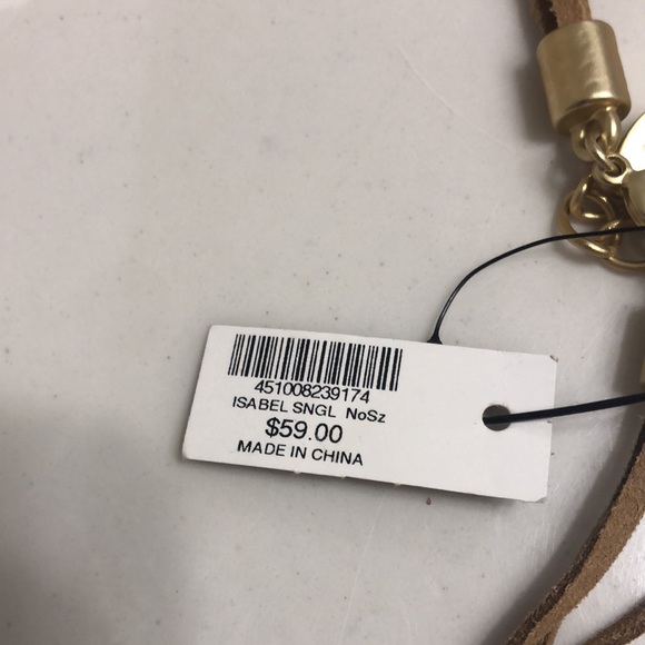 Chico’s NWT Isabel long single strand faux gold beaded necklace - Picture 7 of 7